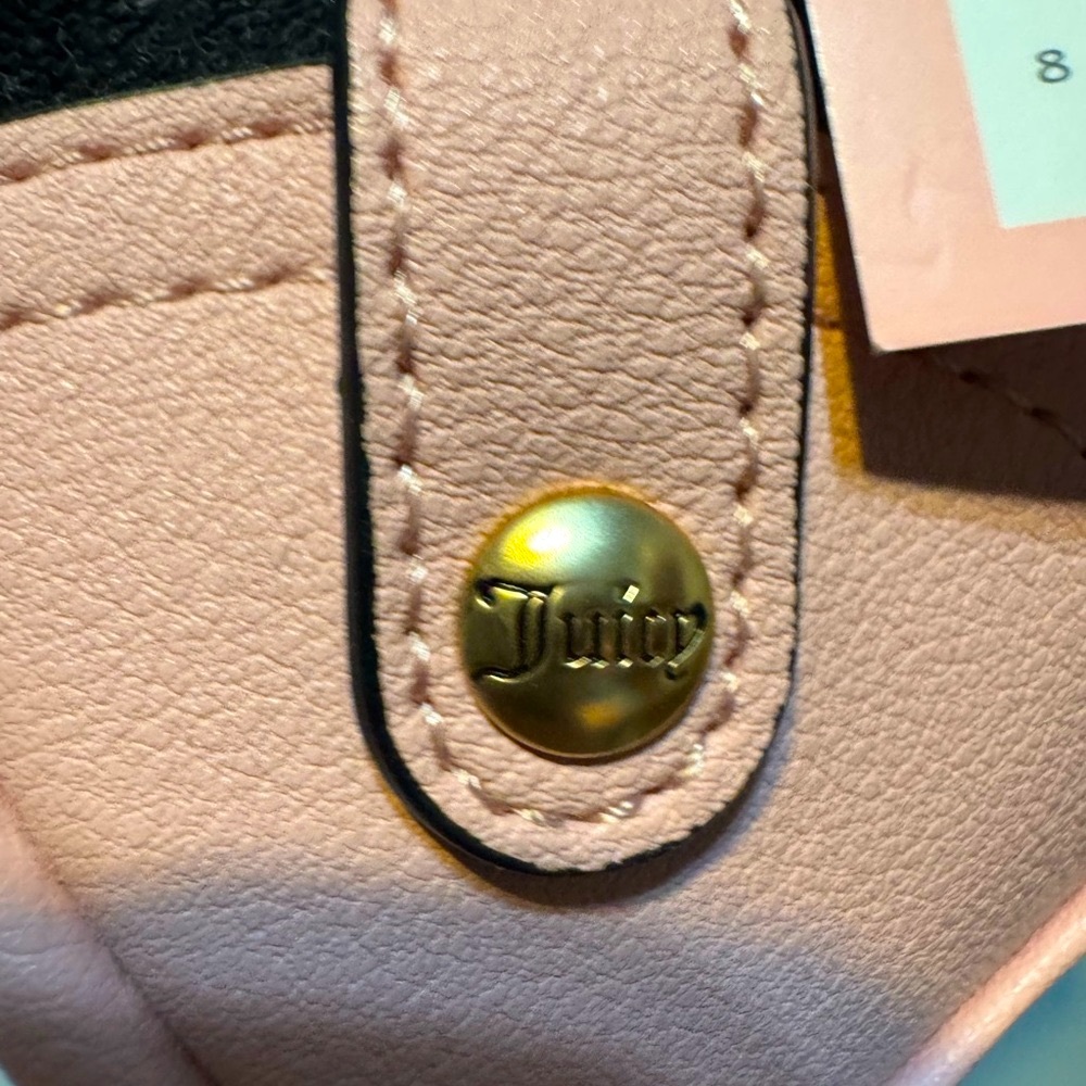 Juicy Couture Black and Pink Women's Bag liquorice velour NWT rare - Picture 10 of 12